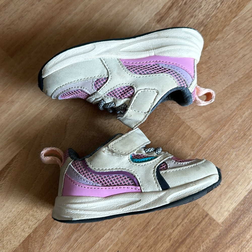 Kids Zara Sneakers Pink and Tan Combination Sneakers